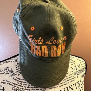 Disney "Girls Love a Bad Boy" Grumpy Snow White Baseball Hat Cap Army Green